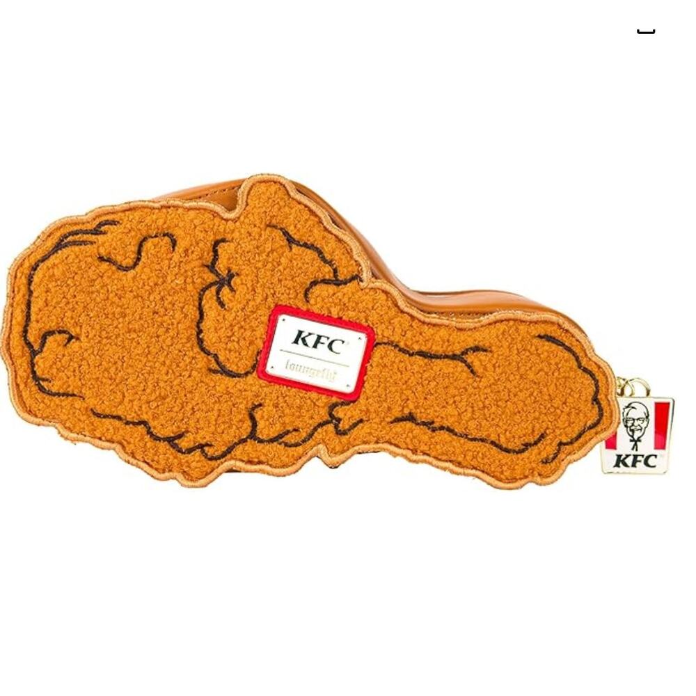 NWT KFC Drumstick Bag Limited Edition Crossbody Bag Sherpa Faux Leather Strap